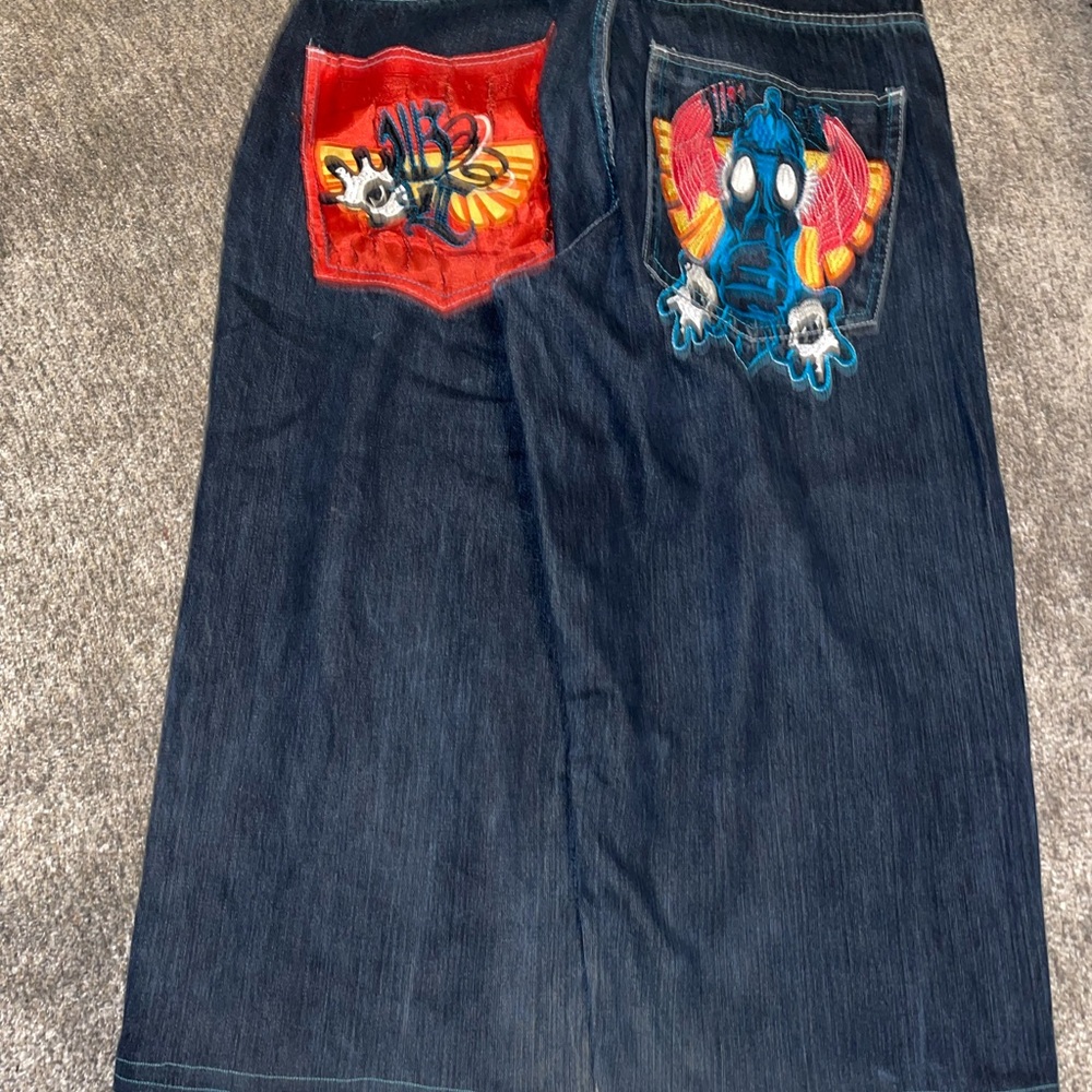 Crazy y2k Embroidered Denim pants